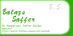 balazs saffer business card